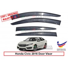 Honda Civic FC ( 10th Gen ) 2016 AG Door Visor Air Press Wind Deflector (AG Mugen II Design)